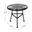 Table d'appoint grise et en verre trempé avec surface élégante au look élégant