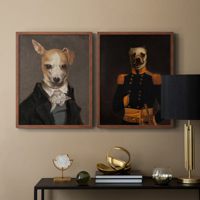 Reproduction encadrée raffinée Fido-Premium - prête à être accrochée - aucun clou requis - aucun clou requis