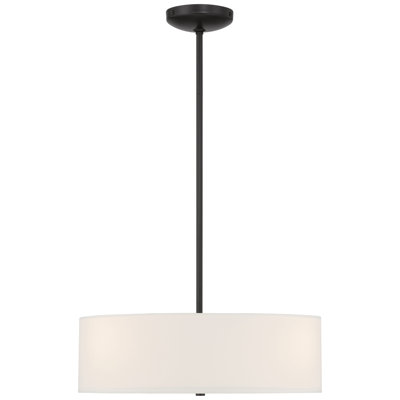 Luminaire suspendu ou semi-encastré à DEL Mid Town 18 po Natane en laiton brossé antique, H 50,5 po x l 18 po x P 18 po