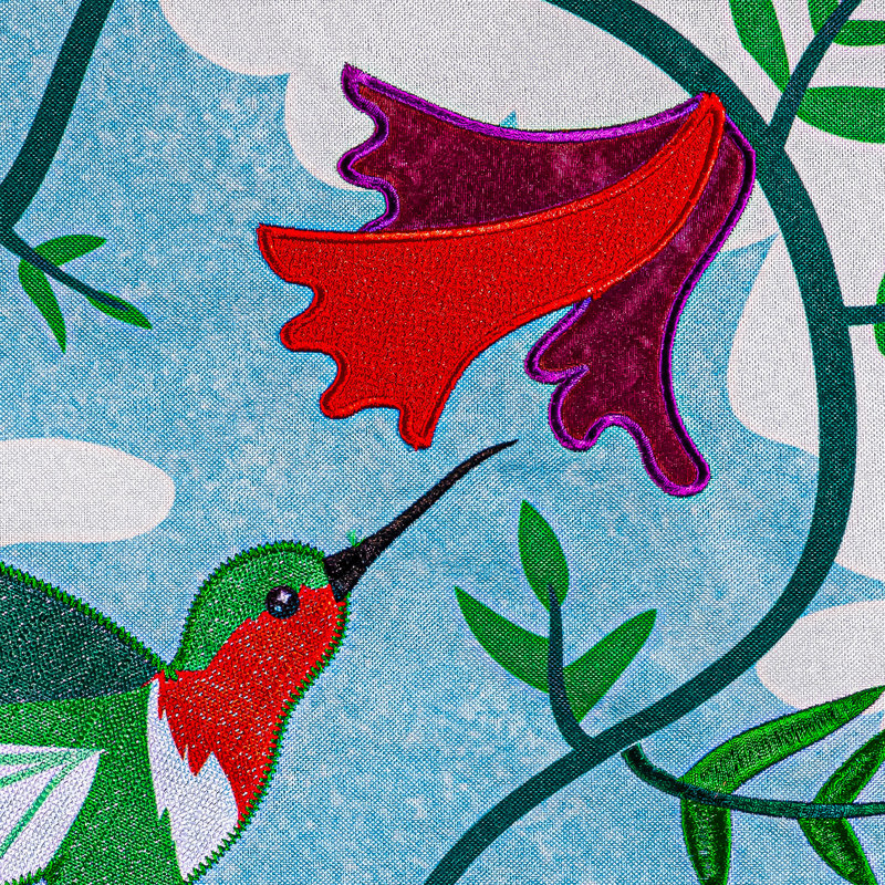 Drapeau de jardin avec colibri
