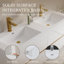 Meuble-lavabo mural de 60 po avec lavabo, armoire de rangement flottante, comptoir en résine de pierre, tiroirs à fermeture en douceur et fini blanc brillant-442691267-442691269