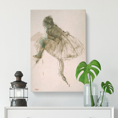 Study of a Ballet Ballerina Dancer Vol.2 by Edgar Degas - Wrapped Canvas