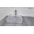 17 1/3" L x 13" W Rectangular Diamond Shaped Crystal Glass Vessel Bathroom Sink