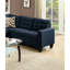 Canapé modulaire en polyfibre bleu marine de style moderne avec 4 modules et coussins inclus pour le salon-1397429949