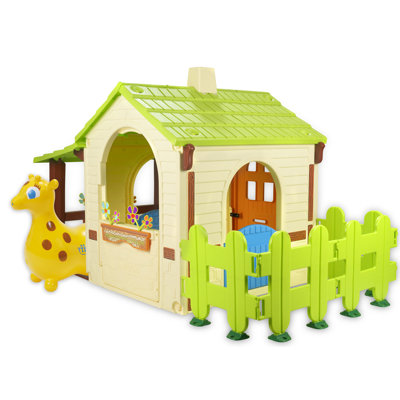 81.5'' x 42.5'' Plastic Country House Playhouse