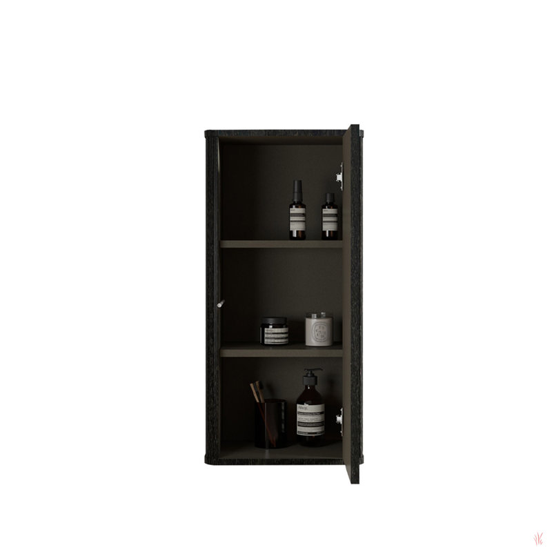 Armoire de rangement flottante murale Declan, Noir, noir, noir, noir