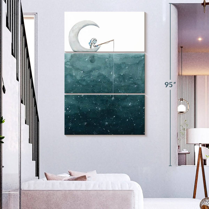 Fishing For Stars, 74" H x 48" W