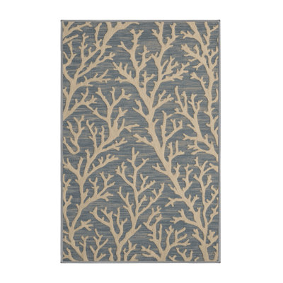 Washable Coral patterns Nautical Area Rug