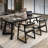 Black Rectangular Solid Wood Dining Table-2013652832