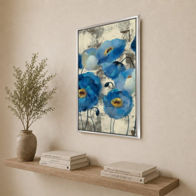 «Aquamarine Floral» par Silvia Vassileva, impression sur toile