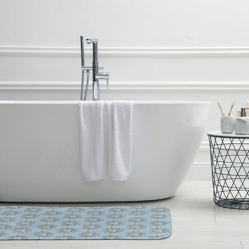 Tapis de bain Funky Junky, Bleu, L 21 po x L 34 po