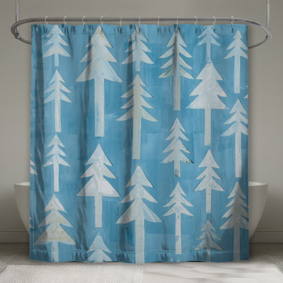 Rideaux de douche Blue Pine Trees