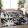 Premium Machine Washable Prisco Black Rug