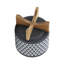 Pot à fleurs aztèque en céramique sur support en bois 8 po-486013695-486013697