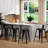 Saddle Seat Counter & Bar Stool With Metal Frame(Set Of 4)-520410309-535021891