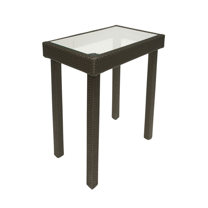 Classic Brown 42" Bar Table with Sturdy Outdoor Design, Brown