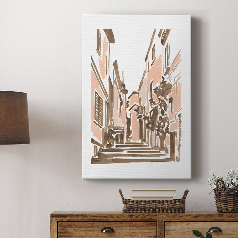 Blush Architecture Study I - galerie sur mesure Cavas, H 18 po x l 12 po