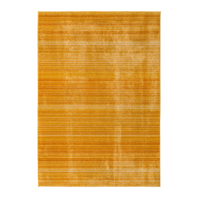 Tapis rayé Osteen, Rectangle 6 pi 1 po x 9 pi 2 po, Jaune