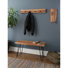 Ratcliff Industrial Solid Wood Metal Hairpin Live Edge Wall Mounted Coat Hook And Bench
