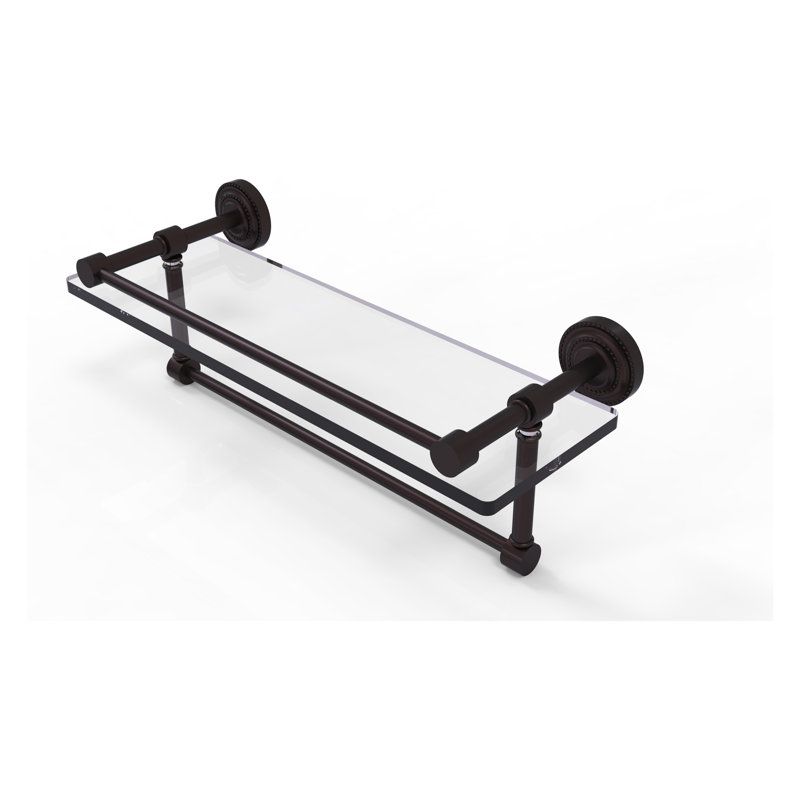 Marchmont Bracket Shelf with Towel Bar, Antique Bronze
