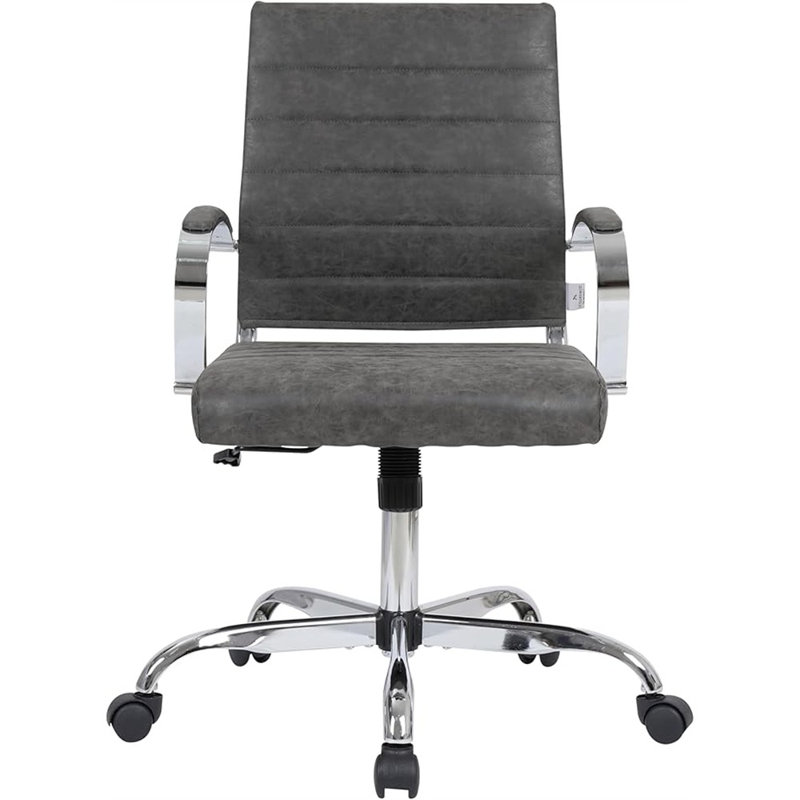 Chaise de bureau LeisureMod Benmar, gris anthracite, Gris anthracite