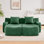 Canapé doux en tissu désossé, conception antidérapante, chaise longue d'assemblage, accoudoirs courbés, support ergonomique, éponge haute densité 32D, pour le salon, la chambre à coucher, vert