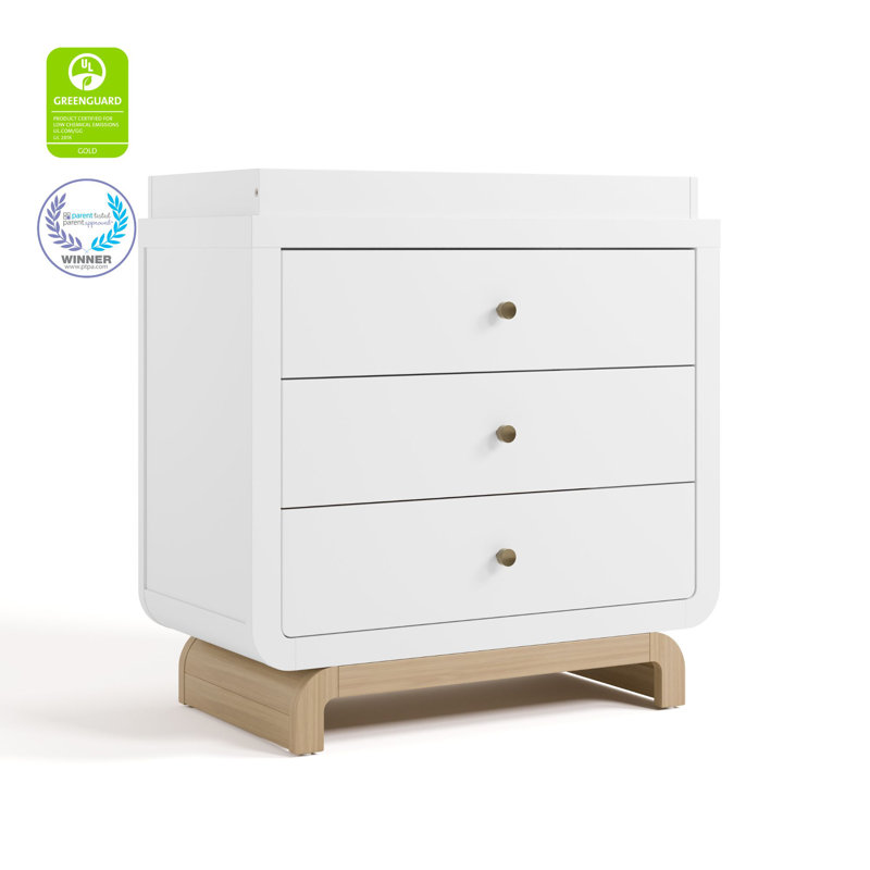 Santorini 3 Drawer Chest With Changing Topper, White