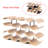 Cotaco 4 Layer Wooden Wave-Shaped Freestanding Wine Rack