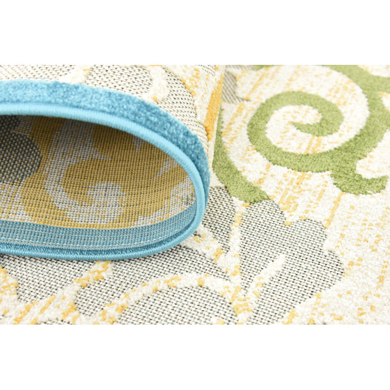Fidela Abstract Indoor / Outdoor Rug, Rectangle 7'1" x 10'