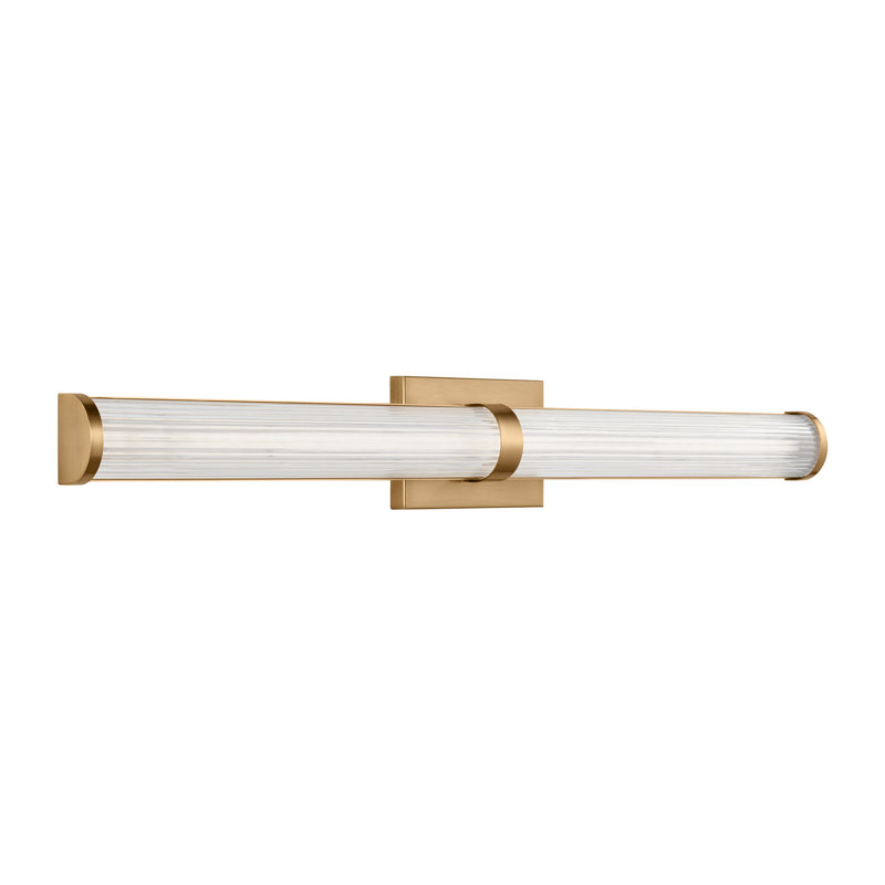Dimmable LED Vanity Light, Satin Brass, 36"H x 4.8"W x 2.8"D, 36 W