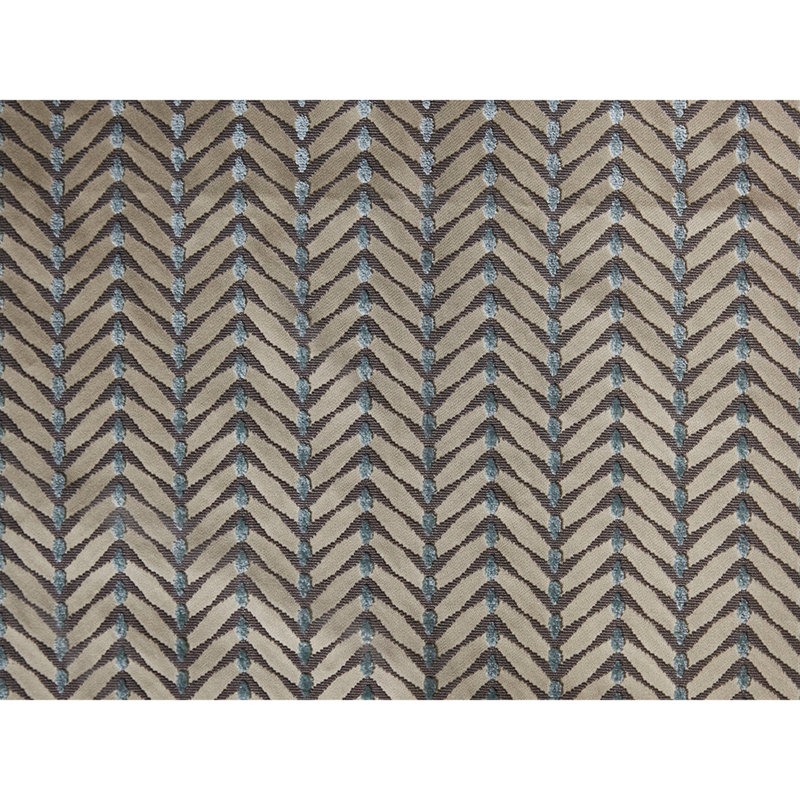 Zebrano Fabric, Beige/Aqua