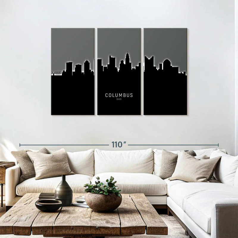 Columbus Ohio Skyline IV, 48" H x 74" W