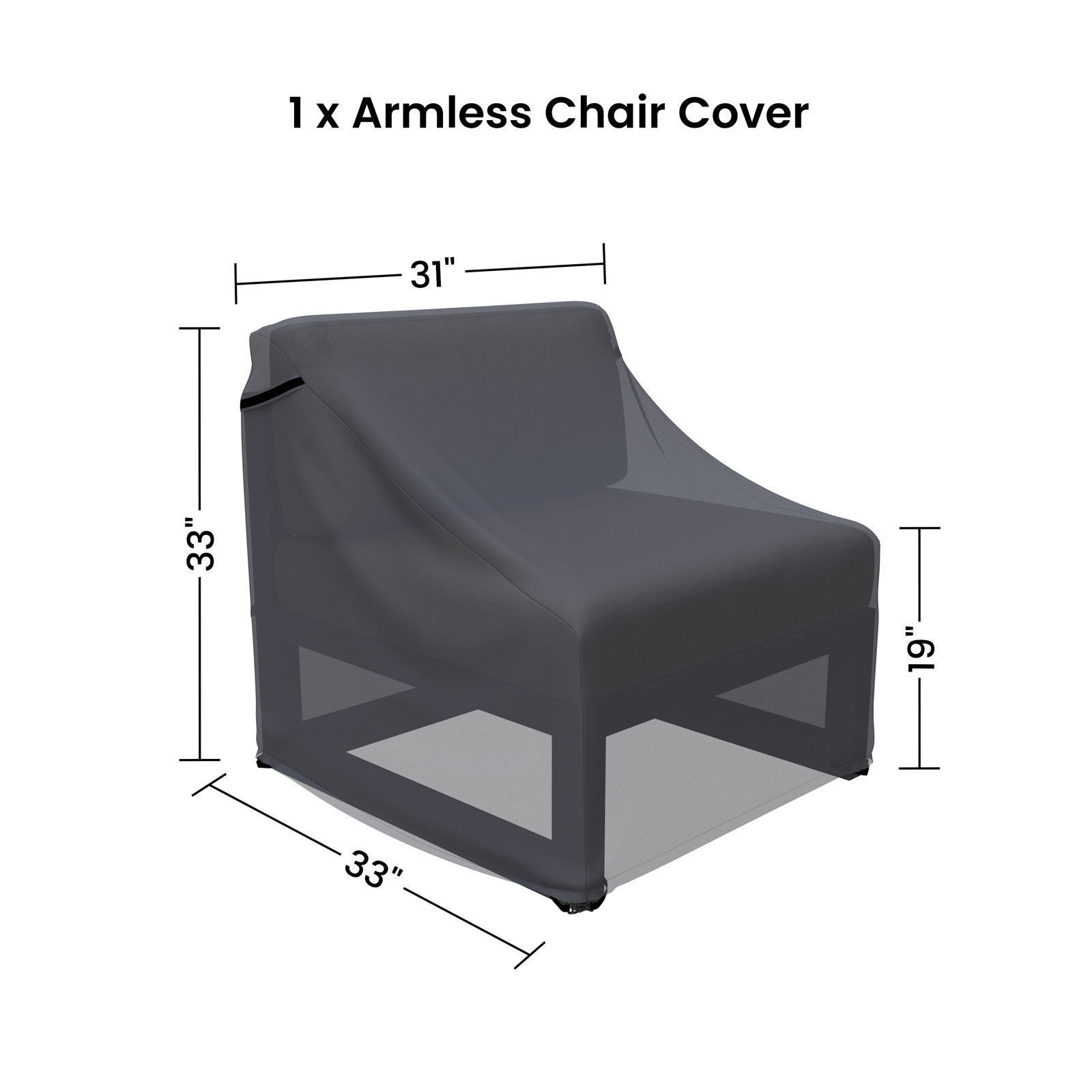 Armless Outdoor Patio Chair Cover