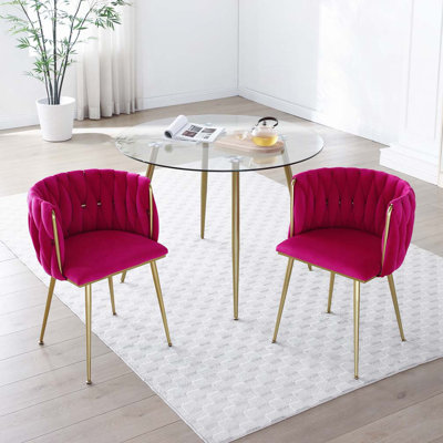 Chaise rembourrée en velours
