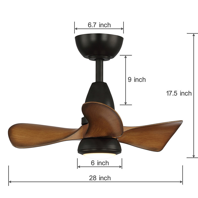 Culliton 28'' Ceiling Fan with LED Lights