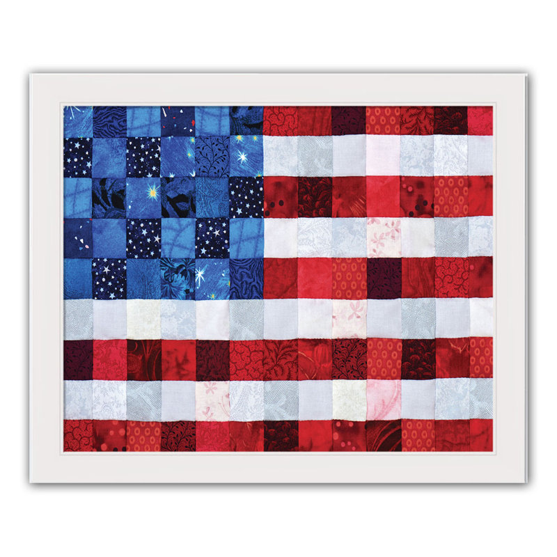 «American Flag Quilt», reproduction encadrée