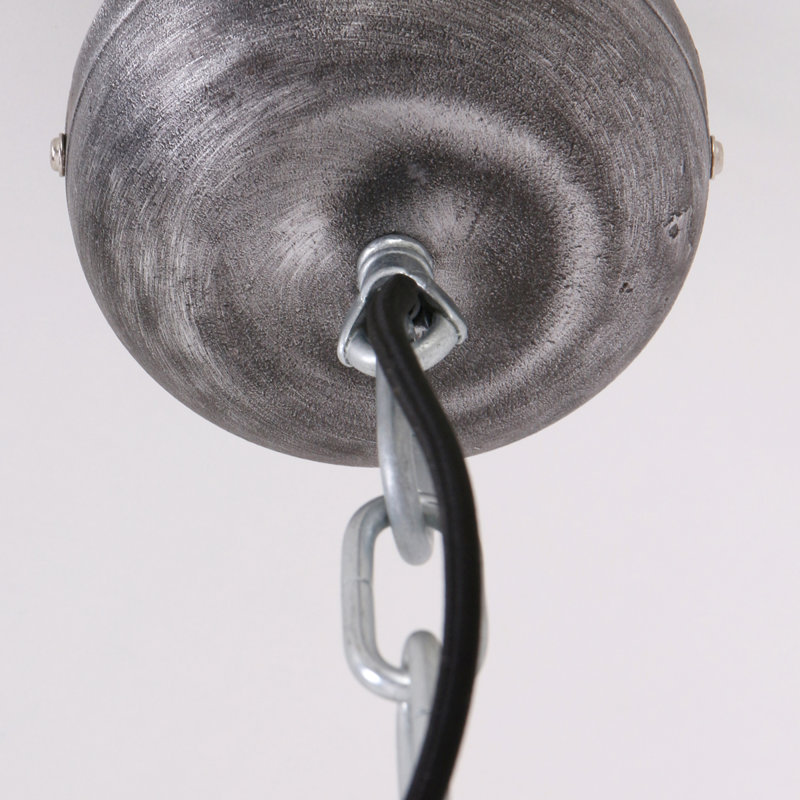 Cedeno 1 - Light Grey Dome Pendant, 135cm H x 42cm W x 42cm D