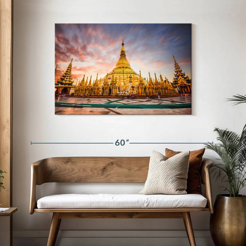 Shwedagon Pagoda Myanmar, 30" H x 45" W