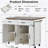 Farmhouse-Style Rolling Kitchen Island With Drop Leaf, Built-In Power Outlets, Adjustable Shelving, Spice Rack, And Locking Wheels For Flexible Storage And Workspace.-129765432