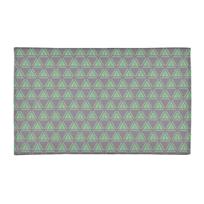 Tapis gris/vert à arbres minimalistes