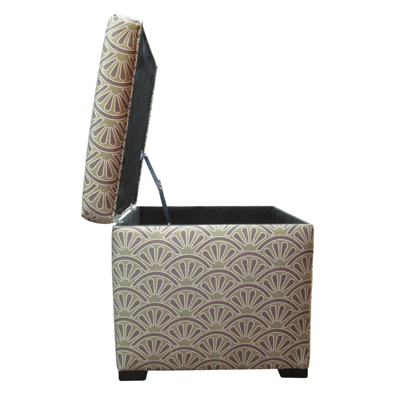 McDougal Upholstered Ottoman, Bonjour Amethyst