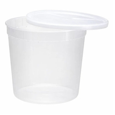 Contenant alimentaire sans BPA avec couvercle, allant au micro-ondes et au congélateur, 80 oz, 30 unités