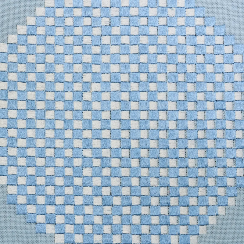 Hansen Embroidery Fabric, Blue/ Medium Blue