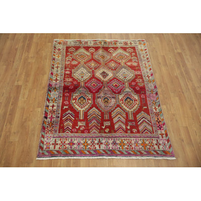 Tribal Geometric Wool Traditional Rug 4x5