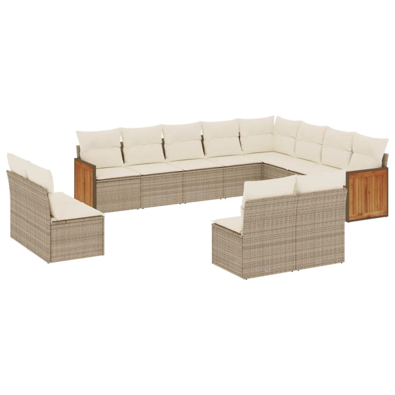 Grand canapé modulaire en rotin PE Vidaxl