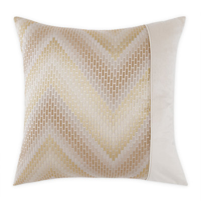 Infinity Chevron Feather Throw Pillow