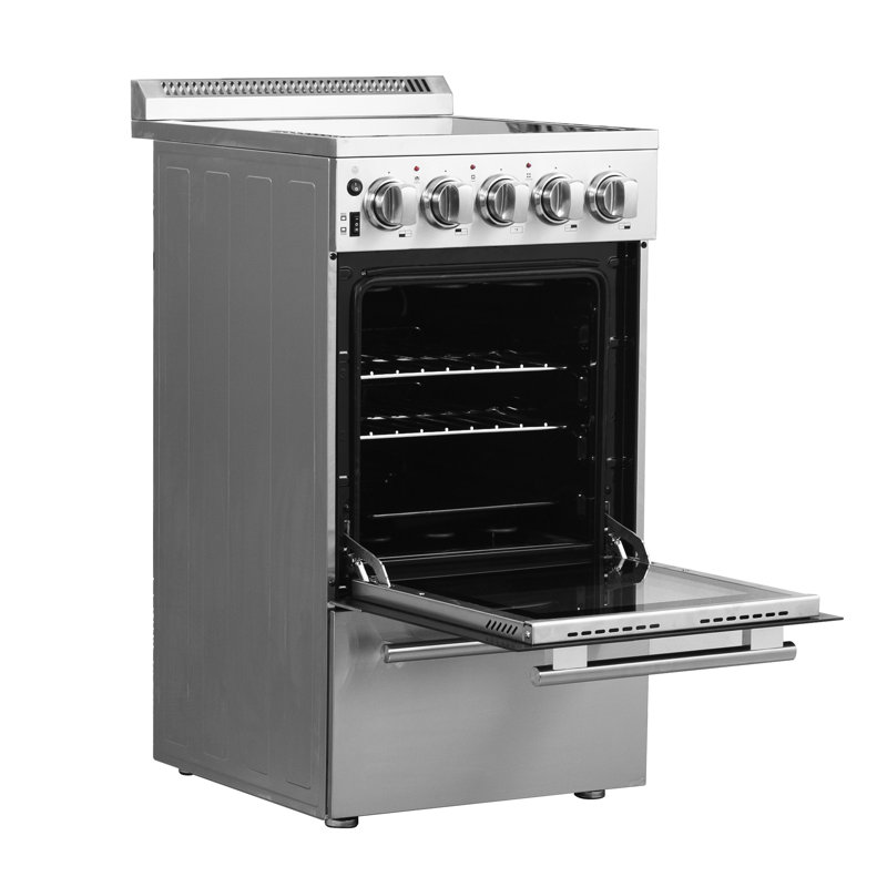 Cuisinière électrique en acier inoxydable de 20 po Pallermo Capacité du four Toal avec tiroir de rangement