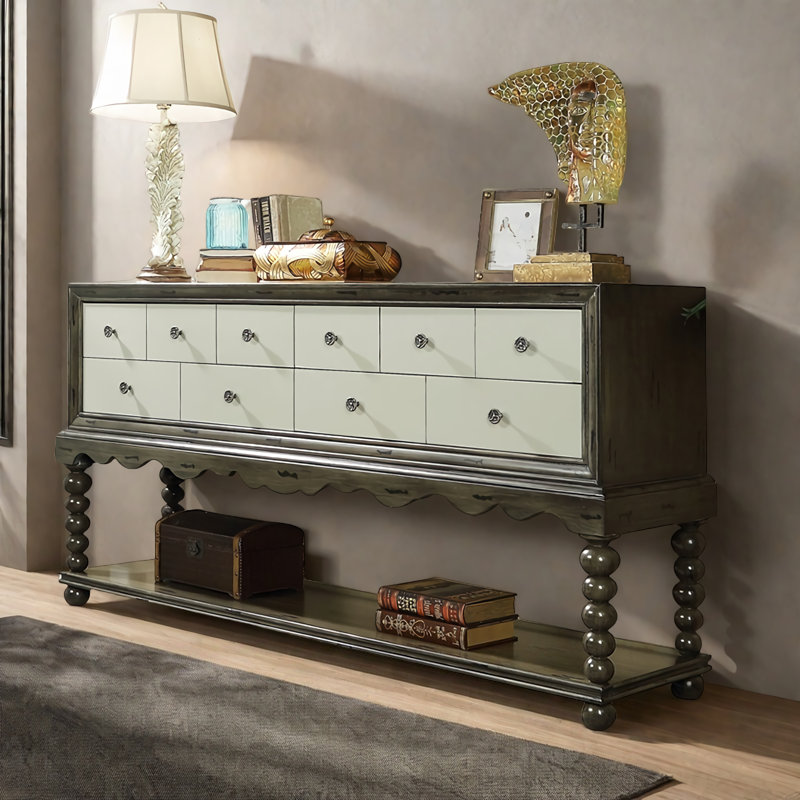 Retro Multifunctional Solid Wood Sideboard