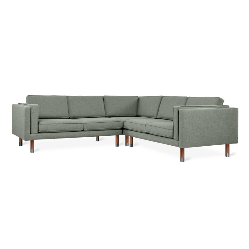 Canapé bi-modulaire Augusta, Mélange de polyester Caledon Cinder