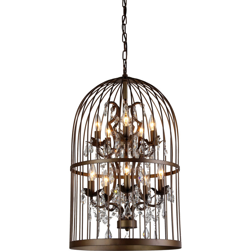 Mitchem 12 - Light Lantern Drum Chandelier